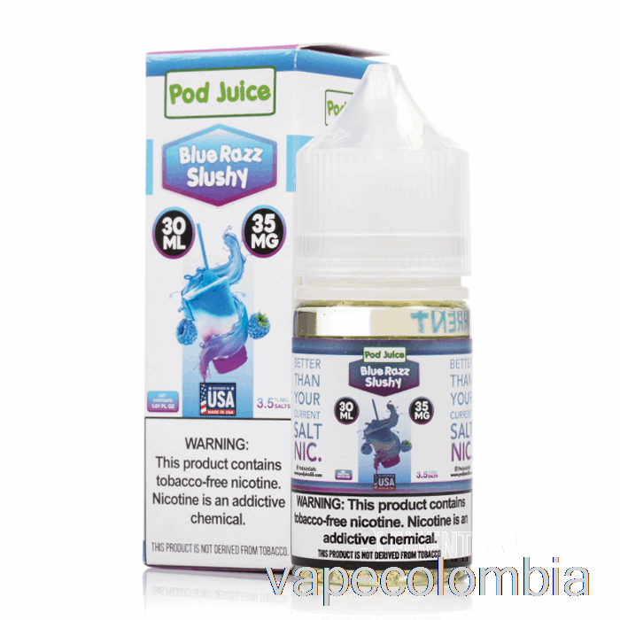 Vape Desechable Blue Razz Slushy - Jugo De Vaina - 30ml 35mg